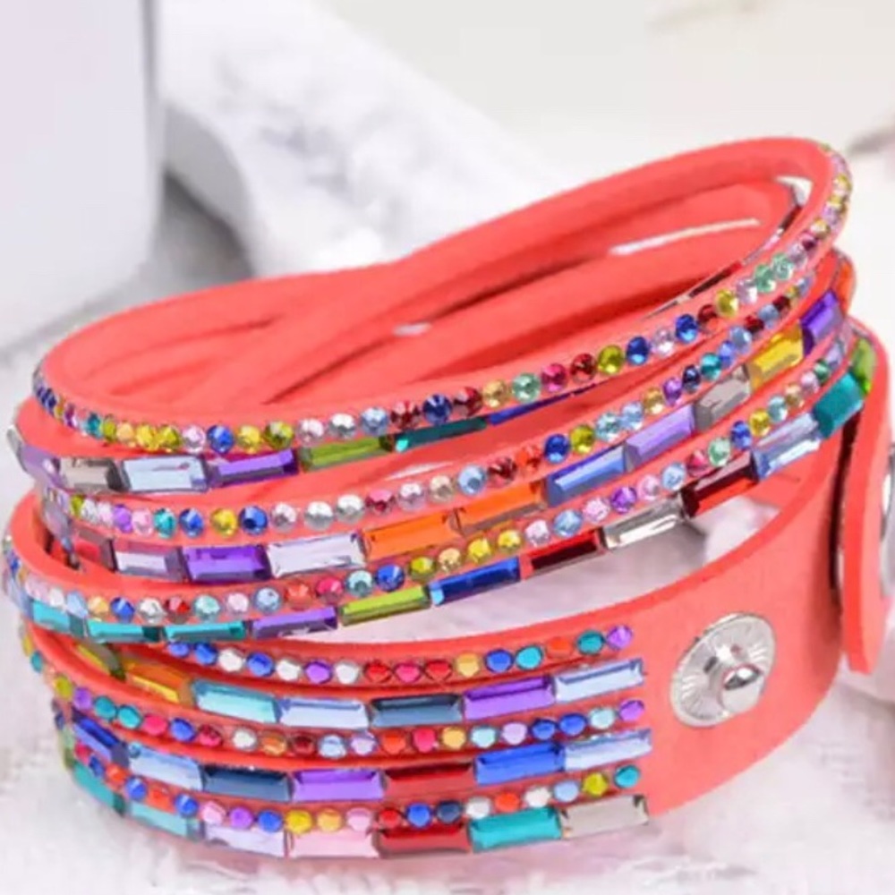 Rhinestone Wrap Choker Bracelet - Picture 4 of 8